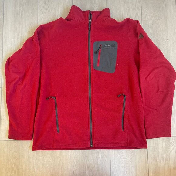 Eddie Bauer First Ascent Mens 1/4 Zip Sweater Lot of 2 BLue/Red Large Athleisure - Picture 3 of 11